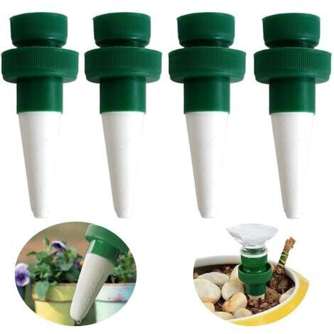 4 PCS Globe d'Arrosage Plante Verre Bulbes pour Plante, Reserve Eau Plante, Arrosage Plante Vacances, Ampoules Dispositif d'Arrosage Automatique pour Fleurs Jardin Exterieur Interieur
