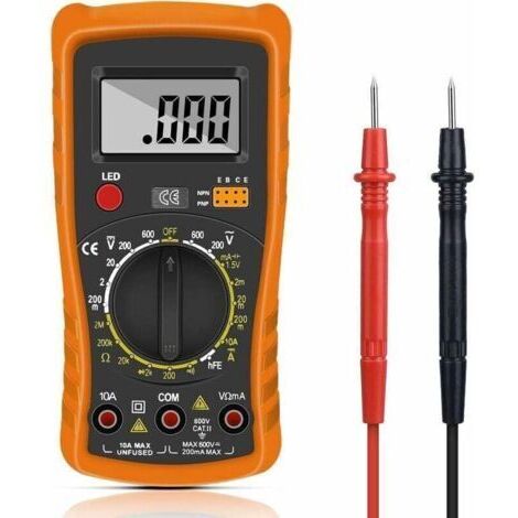 Multimètre Numérique,Multimètre Automatique Numérique,Testeur Electrique Professionnel,Voltmètre/Résistance/Continuité/Diodes Postuler à Laboratoires, Usines MNS