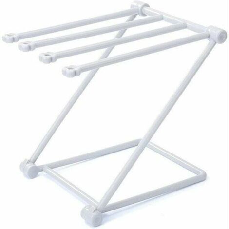 Porte-Serviette sur Pied Pliable,Porte-Serviettes Salle de Bains avec Conception à 4 Barres Convient pour la Chambre à Coucher, la Salle de Bain, la Cuisine ou Tout Autre Endroit Souhaité,(gris