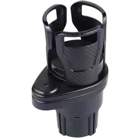 Porte-Gobelet de Voiture 2 en 1,Porte Boisson,Support Réglable pour Voiture,Rotation à 360 degrés,Porte gobelet voiture pour la plupart des voitures- Noir (1/4)