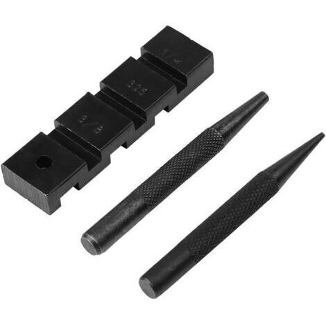 Kit Professionnel de Réparation de Lien de Chaîne Disjoncteur de Chaîne de Scie de Poche Tronçonneuse à Chaîne Outils de Réparation Pré-réglage Poinçon de Briseur de Chaîne de Barre de Tronçonne (1/4)