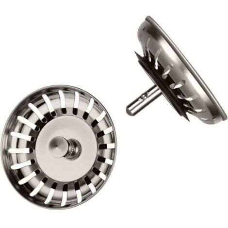 Filtre évier Cuisine 80mm. 2PCS Bouchon Evier Cuisine avec 2 Drain Hair Catcher. Filtre à évier Universel en Acier Inoxydable 304 épaissi pour Cuisine. Bouchon Evier. Crépine Cuisine