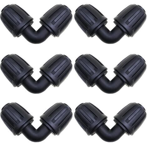 6 Pcs Connecteurs Coudés, Raccord Arrosage 16 mm, Connecteur de Tuyau D'irrigation de Jardin, pour connecteurs d'irrigation de Jardin Tuyau PE