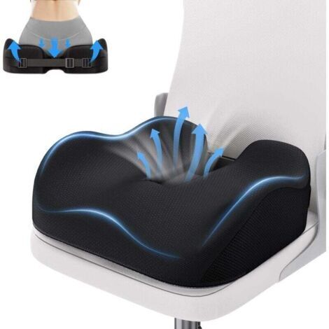 Coussin Chaise Bureau Orthopédique Soulagement de la Pression pour Coccyx,Sciatique,Hanche,Coussin Ergonomique Assise à Mémoire de Forme (1/4)
