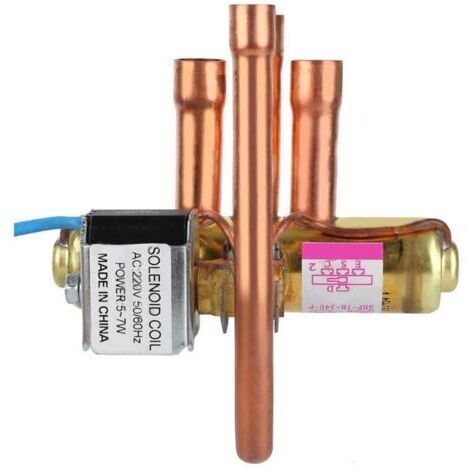 Vanne d'inversion à quatre voies Service de réfrigération Maintenance Vanne électromagnétique auxiliaire 1P AC A / C CLIMATISATION (1P) (1/4)