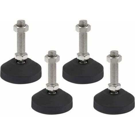 Lot de 4 pieds réglable M10 x 50 mm - Vis de réglage - Pied de meuble - Peut porter - Pieds réglables - Vis réglables - Pied réglables - Inclinaison maximale de 20 ° (4PCS M10 x 50mm x Ø40mm) (1/4)