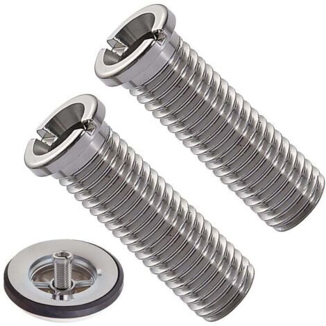 2 Pièces Argent Vis pour Panier D'évier Acier Inoxydable Vis Creuse Vis de Bonde, pour Bonde evier cuisine Lavabo cuisine Accessoires pour évier de cuisine, M12 x 30 mm