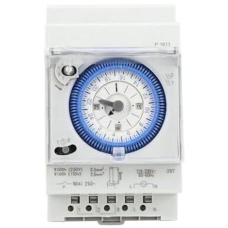 Horloge Piscine Mécanique 16A 250V Programmateur Piscine Horloge Chauffe Eau 15 Minutes 24 Heures pour Hogar, Cocina, Interior, Exterior Iluminación Exterior