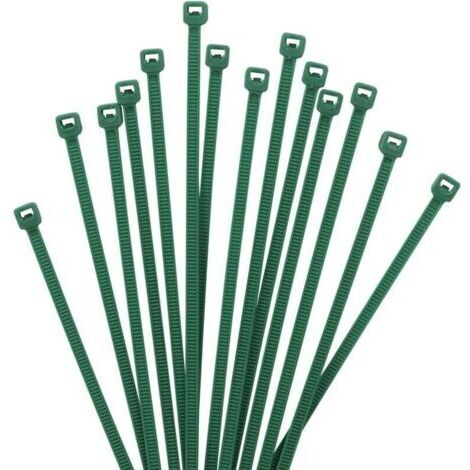 Colliers de Serrage professionnelles, Vert Foncé-100mm x 2.5mm, Autobloquant, Attache Câble Résistant aux UV, Idéale pour l'intérieur et l'extérieur