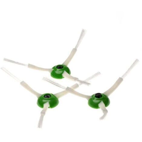 Ensemble de brosses 3 x brosse latérale pinceau rond compatible avec iRobot Roomba E5, E6, E7, i7, i7 Plus, i7+ robot aspirateur