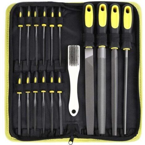 18 in 1 Limes et Râpes Jeu de Lime Metal Precision Métal Limes Métalliques en Carbone Acier Brosse Aiguille Ensemble de fichiers (1/4)