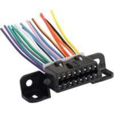 Câble d'extension de connecteur femelle OBD2 16 broches, faisceau de câbles fixe OBD2, connecteur de tableau de bord, câble de connexion électronique de voiture, couleur pour diagnostic automobile - 1