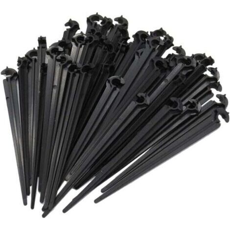 50 pièces Support Tuyau Arrosage pour Fixer et Guider Le Tuyau de Distribution Dans La Terre, 4/7 mm Goute a Goute Arrosage Exterieur pour Tuyau Arrosage Irrigation Jardin