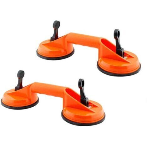 Ventouse Carrelage, 2 Pièces 2x 100kg Capacité Double Ventouse Carrosserie, Poignées ergonomiques et antidérapantes, Pour Carrelage, Verre (1/4)