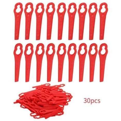 Lames de rechange rouges pour tondeuse à gazon, 30 pièces, en plastique, pour FRT18A, FRT18A1, Art. 46155, FRT20A1, accessoires