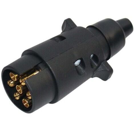 Prise remorque 7 Broches mâle, Prise attelage remorque 7 Broches Etanche, 12V fiche remorque 7 Broches, Prise 7 Broches a cosses pour remorque Caravane