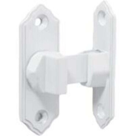 Verrou de porte coulissante à 90 degrés, loquet de verrouillage de porte coulissante à angle droit, loquet de verrouillage de porte à 90 degrés (blanc) (1/3)