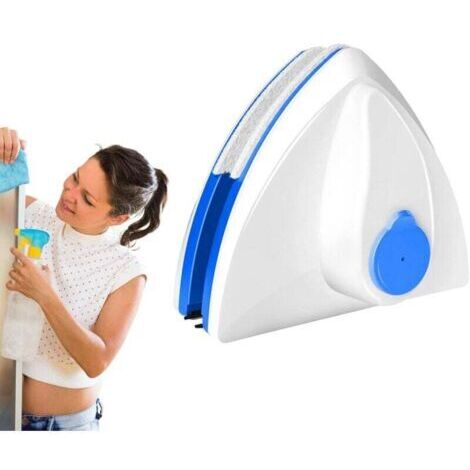 Lave Vitre Magnétique Nettoyeu,Nettoyant à vitres Double Face,Verre latéral Outils d'essuie-Glace,avec Corde Anti-Chute,pour épaisseur de Verre 3-8 mm Outil de Nettoyage magnétique (3-8 mm) (1/3)