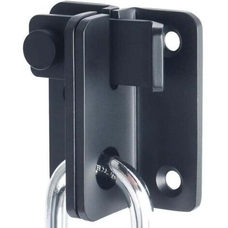 Verrou Porte Coulissante Serrure Volet Loquet Porte Verrou Portail à Bascule Boulon avec Vis pour Porte, Fenêtre, Placard et Jardin, Finition Noir Mat en Acier Inoxydable (1/5)