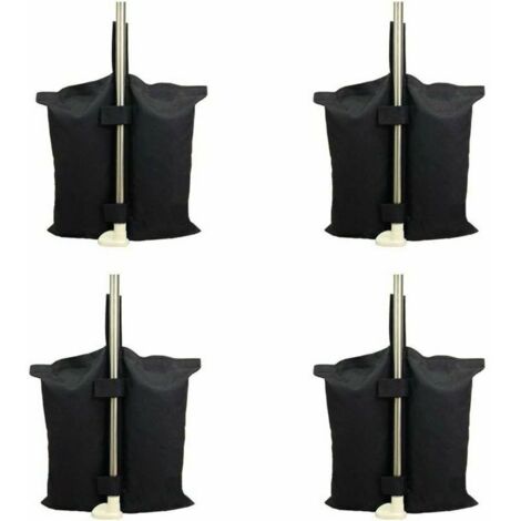 Sac de ballast de qualité industrielle robuste avec Double couture pour tente pliante noire auvent en plein air support carré sac de sable parasol sac de sable fixe (1/5)