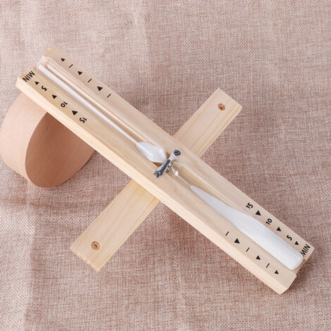 15 Minutes Sablier Sauna, Sablier Sauna Sable Minutes Rotatif en Bois avec Horloge en Verre et Sables Blanc