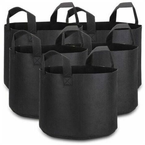 5 X sacs de plantes, sacs de culture de 5 gallons, pots en tissu non tissé respirant de qualité supérieure avec poignées pour le dragage et la plantation de jardin, sac de jardin écologique (1/5)