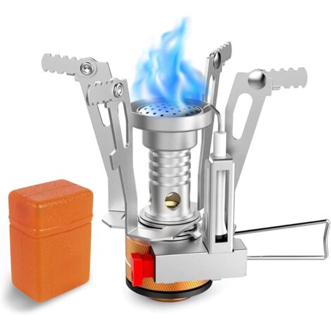 Mini cuisinière à gaz pliable de camping, cuisinière de camping, mini cuisinière à gaz coupe - vent avec allumage piézoélectrique, cuisinière à pique - nique ultra légère 3000w pour pique - nique / ca (1/5)