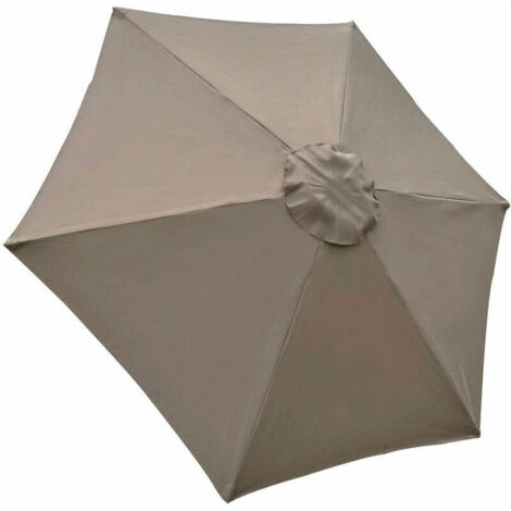 Housse de rechange pour parasol, 6 baleines, 2 m, imperméable, anti-UV, tissu de rechange, Kaki