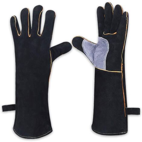 Gants de soudage très résistants, résistants à la chaleur et au feu avec coutures en Kevlar, gants de travail pour cheminée, cuisinière, four, grill, soudure, manique, équipement de jardinage (1/5)