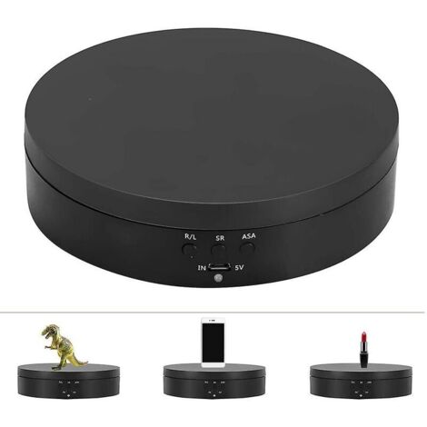 Plateau tournant électrique à 360 degrés, présentoir électrique, réglage de la vitesse à trois vitesses, angle réglable, charge intelligente, présentoir de prise de vue rotatif, plateau tournant 1 (1/5)