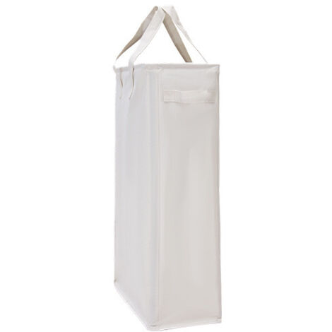 Panier à linge fin panier à linge étroit panier à linge étroit avec poignée pliante linge sale panier à linge fin boîte de rangement organisateur blanc cassé (1/5)