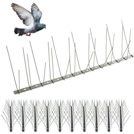 Pic anti pigeon 5m- Pic anti-pigeon flexible - Pointes en acier inoxydable inox - Ne rouille pas - Fabriqué en France
