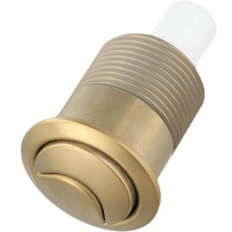 Bouton de chasse d'eau double doré Bouton poussoir rond avec valve de chasse d'eau - Matériau ABS