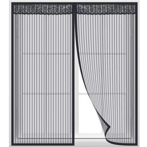 Moustiquaire magnétique pour fenêtre 120 x 100 cm Installation facile sans outil Fermeture automatique sans bruit Maille résistante (1/4)