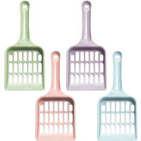 4 Morceaux De Pelle De Litière pour Chats, Pelles De Chats en Plastique, Pelle De Litière De Chat Grille, Fournitures De Nettoyage pour Animaux De Compagnie.