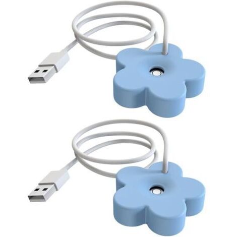 Lot de 2 humidificateurs à petites fleurs pour bureau, pulvérisateur d'eau USB portable avec minuterie de 8 heures, pour brume fine nano et fonctionnement silencieux (1/4)