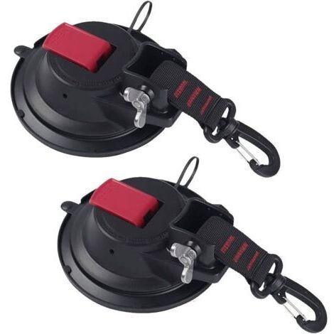 Lot de 2 ventouses solides ancre d'arrimage multifonctions ventouse puissante robuste avec crochet de fixation rotatif à 360 °