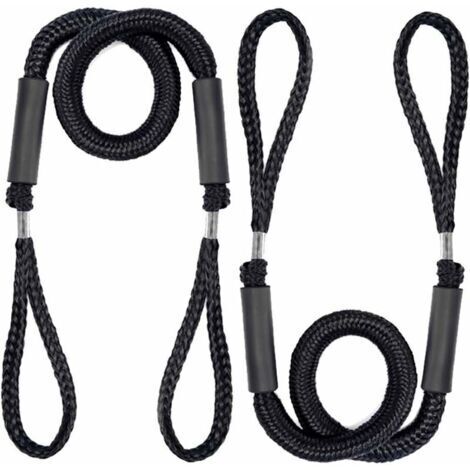 Cordon élastique d'amarrage 124 cm – Longueur étirée 170 cm – Pour kayak, jet ski, bateau à moteur – Lot de 2 cordons