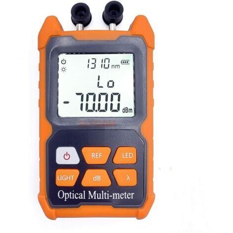 Multimètre optique portable – Plage de test -70 dBm à +6 dBm – Haute précision 0,2 dBm – 2mW VFL pour fibre optique – Écran lumineux LED - E-200 (1/5)