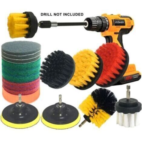 20pcs Drill Brush Power Scrubber Brush Tampons à récurer et éponge Kit de Nettoyage-Nettoyeur Tout Usage (20pcs) (1/5)