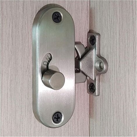 Verrou de porte coulissante 90° en acier inoxydable Boucle à angle droit Sécurise portes anti-intrusion et vitrées Installation facile (1/4)