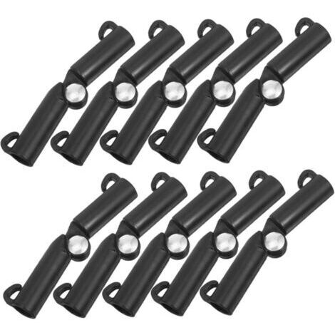 10 Pièces accessoires de jardinage tomate les soutiens de plein air concombre enjeux extrait de film boucle en forme de plante clip plante pinces à treillis clip de tige abdos Noir 11mm