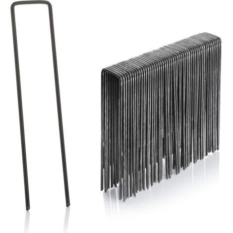 50 piquets de fixation en acier 3 mm, 150 mm long, 40 mm large