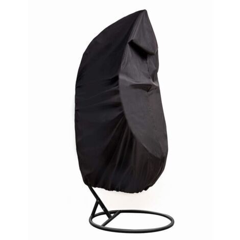 Housse de Fauteuil Suspendu Jardin Rotin Osier Fauteuil Suspendu Imperméable Housse Housse de Protection pour ufs Chaise résistant à l'eau et à la poussière - 190 X115cm (Noir)