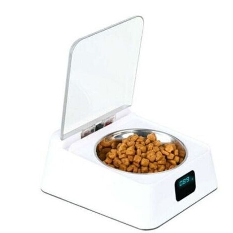 Gamelle à Capteur Infrarouge 330Ml, Acier Inoxydable, Couvercle à Ouverture/Fermeture Automatique, Avec Câble De Chargement Usb, 3-5 minutes de repos, Convient Aux Chats, Chiens (1/3)