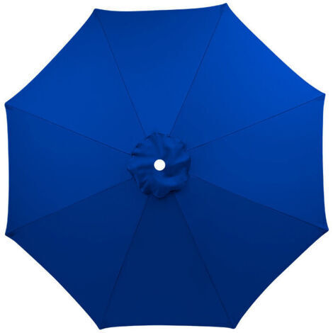 Housse de rechange pour parasol, 8 baleines, 3 m, imperméable, anti-UV, tissu de rechange, Bleu royal
