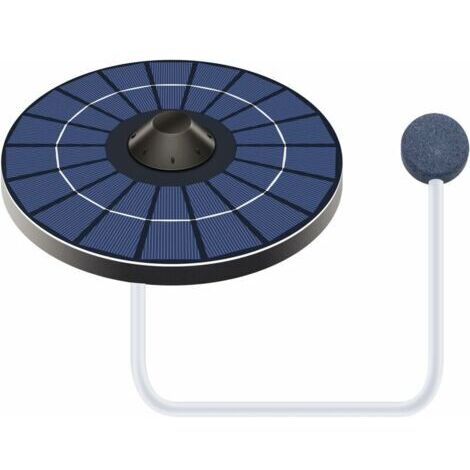 Pompe à oxygène solaire pour aérateur d'étang – Débit 0,8L/min – Niveau sonore 60dB – Améliore la qualité de l'eau