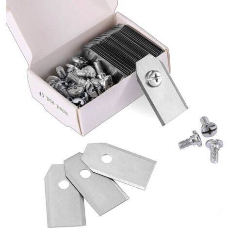 45 x Lames de Couteau en Titane pour Toutes Les Tondeuses Robotiques Husqvarn/Automower/ Yardforce/Gardena(3g-0.75mm) Avec 45 Vis, Lames de Rechange pour Modèles 105,310,315,320,420,430x,r40i