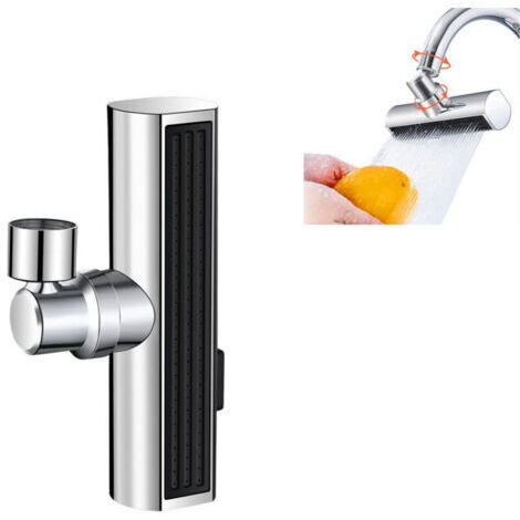 Robinet de Rallonge Pivotant Multifonctionnel à 1080°,Economiseur d'eau Pour Robinet, avec Mousseur 3 Modes Robinet Adaptateur, Rallonge Robinet Cuisine ,avec Mousseur Robinet en Laiton (1/4)