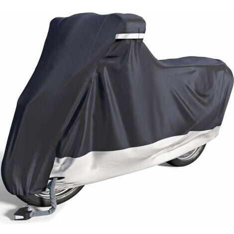 Bâche Moto pour extérieur & intérieur [Taille XL] Housse Scooter étanche, pour l’Hiver, protège Le Vernis & thermorésistant(245105125cm)
